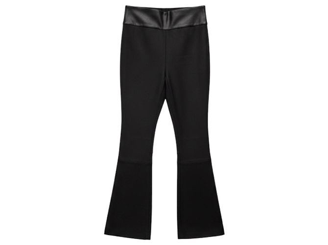 W118 by Walter Baker Walter Baker Lexie Stretch-Lederhose Flare in Schwarz