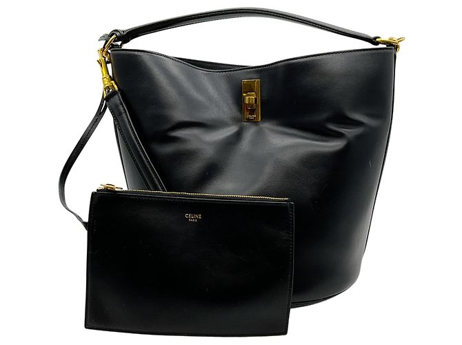 Céline Borsa Bucket 16 Celine in pelle nera Nero