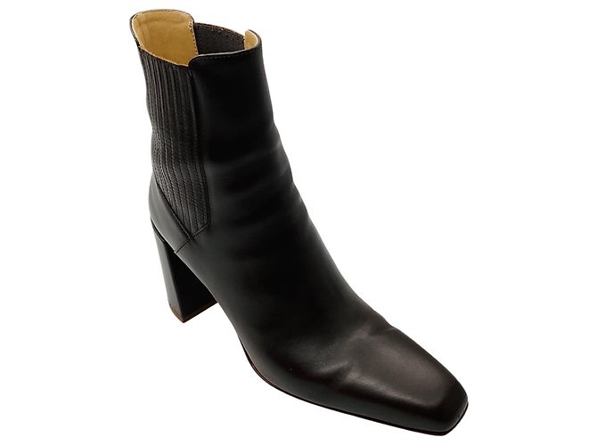 Botines de cuero marrón Gabriela Hearst Castaño