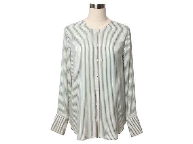 Chloé Blouse en soie Chloe Ivoire / Rayures Bleues Multicolore
