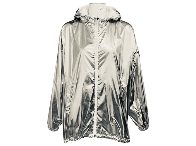 Moncler Silver / White Jubba Wendbare Kapuzenjacke Silber