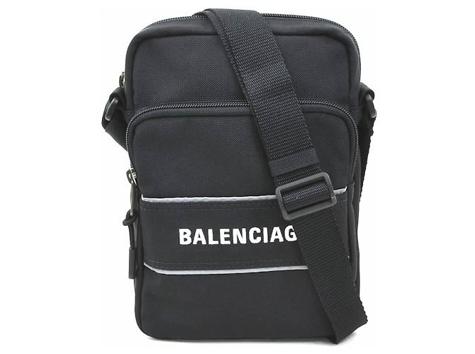 Borsa Messenger Balenciaga in Nylon Nero