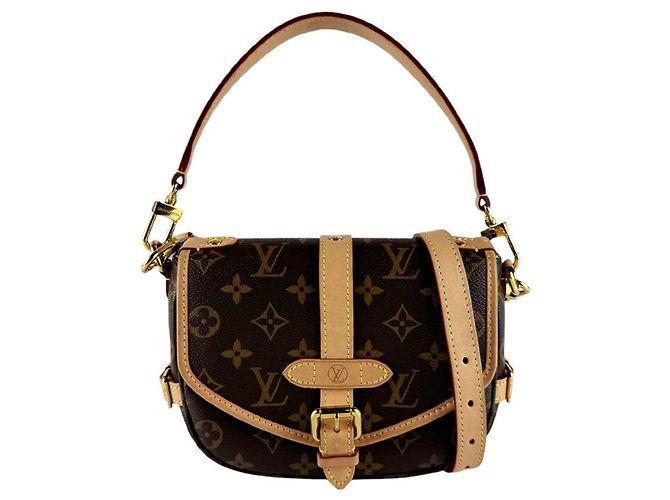 Saumur Sac à épaule Louis Vuitton Monogram Marron Monogramme