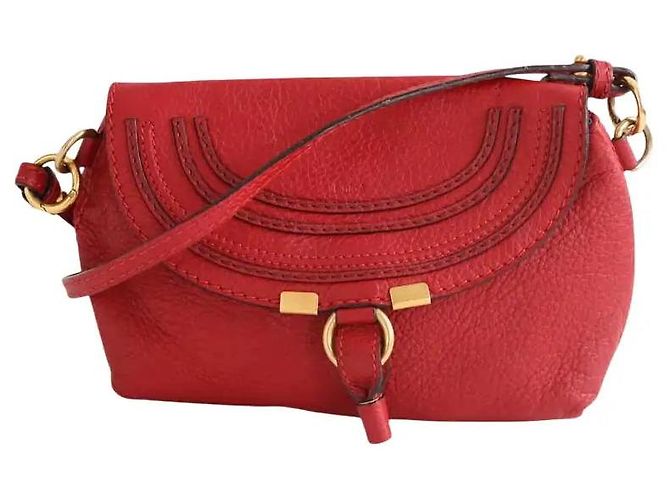 Borsa a tracolla Chloé in pelle rossa Rosso