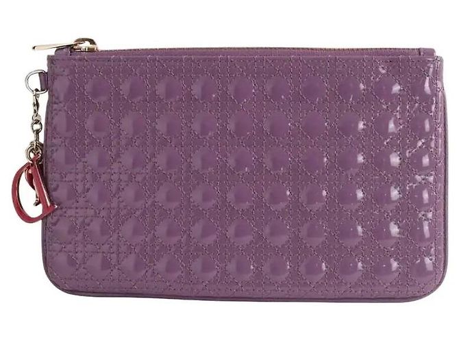Clutch Dior em couro roxa Roxo