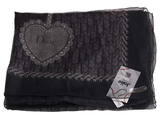 Chèche Dior in seta nero 