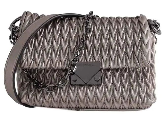 Emporio Armani Bolsa de ombro prateada Prata