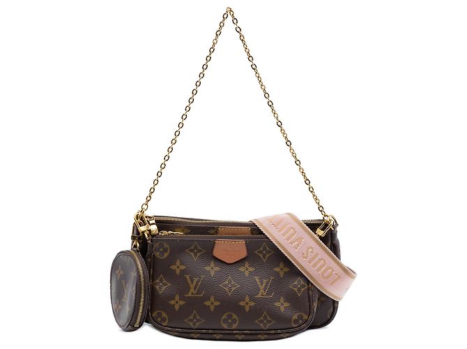 Borsa Satchel Louis Vuitton Monogram Multi Pochette Accessoires Marrone