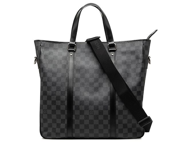 Borsa Satchel Louis Vuitton Damier Graphite Tadao Nera Nero