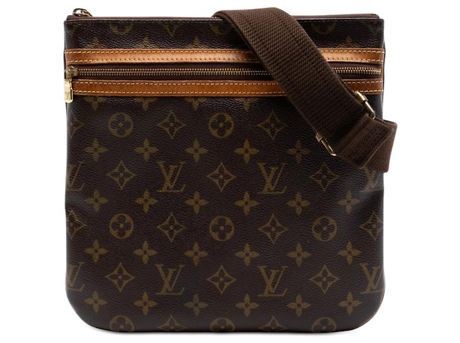 Bolso bandolera Louis Vuitton Monogram Bosphore Pochette Marrón Castaño