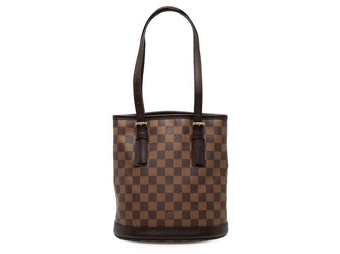 Bucket Borsa a secchiello Louis Vuitton Damier Ebene Marais Marrone