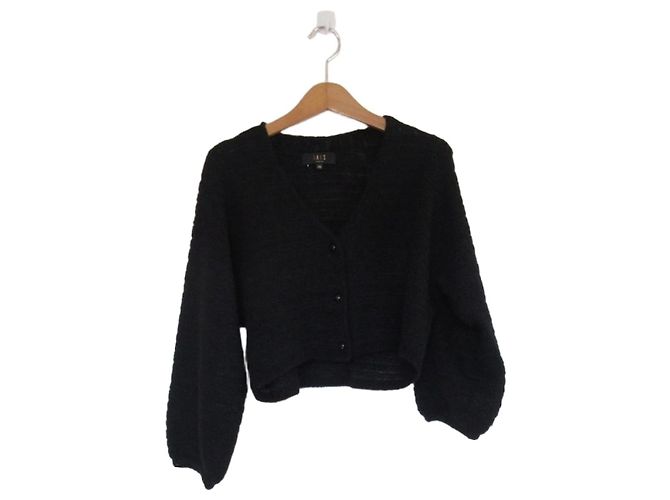Autre Marque DAKS kurzer Strickcardigan Schwarz