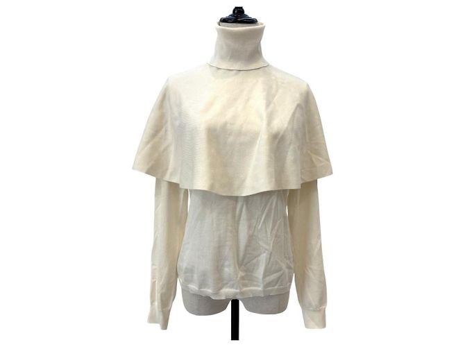 Autre Marque EPOCA 2way Strickware aus superfeiner Wolle Weiß Aus weiß