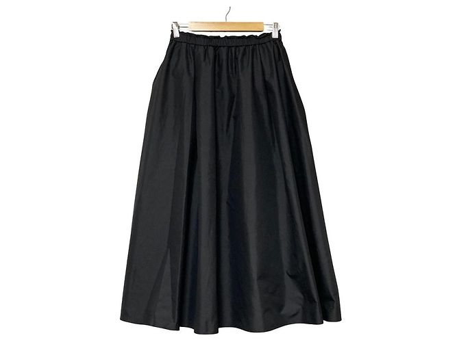 Autre Marque Gonna Lunga Arricciata Tiara Nero