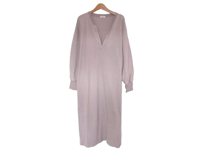 Autre Marque Solamonat Kleid mit langen Ärmeln Beige