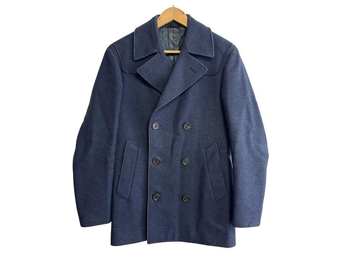 Abrigo P Coat de lana LANVIN Azul Azul marino
