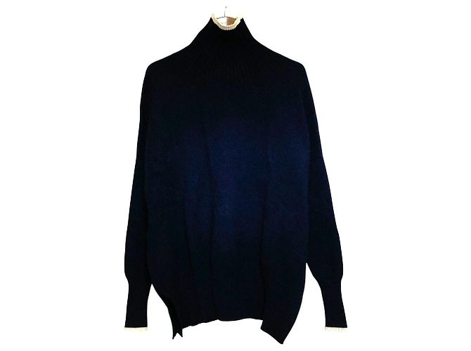 Autre Marque Parigot Strickpullover mit Stehkragen Schwarz