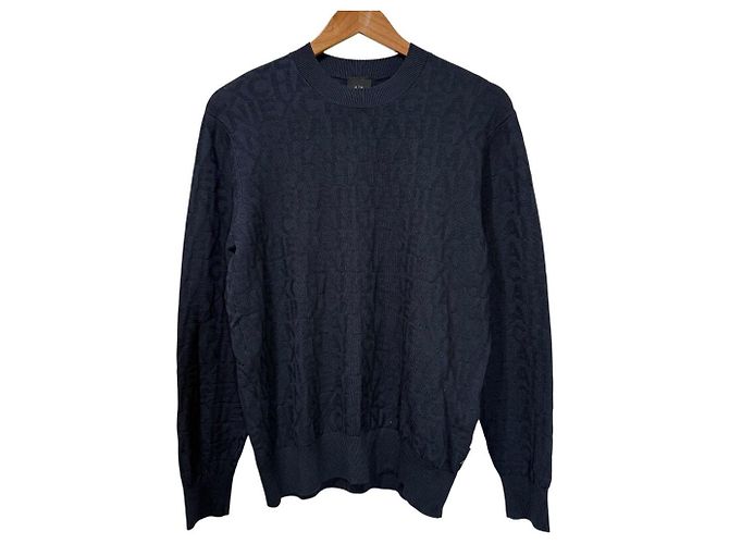 Armani Exchange Strickpullover Blau Marineblau