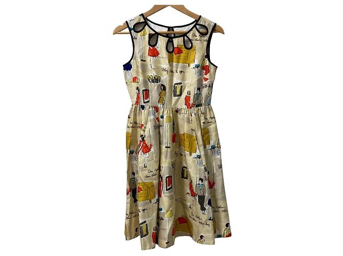 vestido kate spade Beige