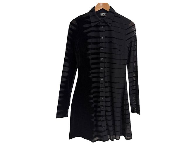 Autre Marque Abito in mesh Diesel D-SHIRTY-C2 Nero