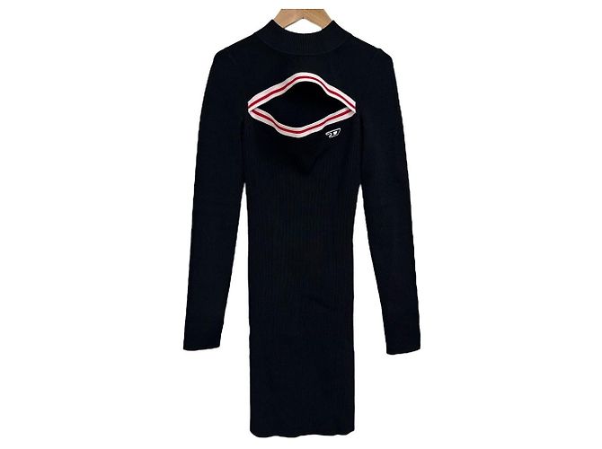 Autre Marque Diesel M-NASHVILLE Strickkleid Schwarz