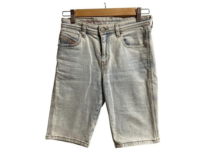 Autre Marque Diesel DE-GINNY Denim Shorts Blau Hellblau