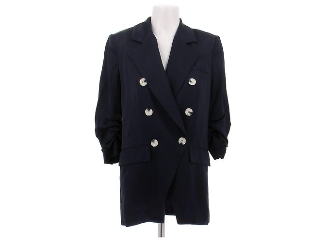 Veronica Beard Navy Blue Viscose Jacket Size 2