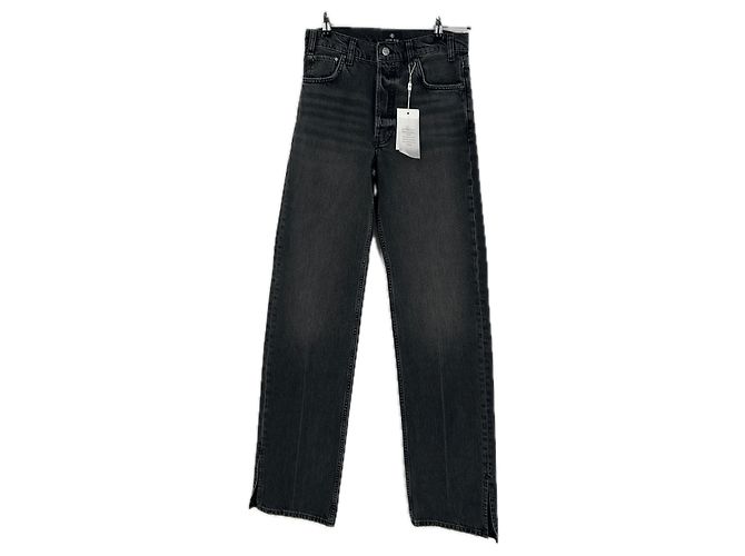 Anine Bing Roy Jeans Grau Baumwolle Größe 26