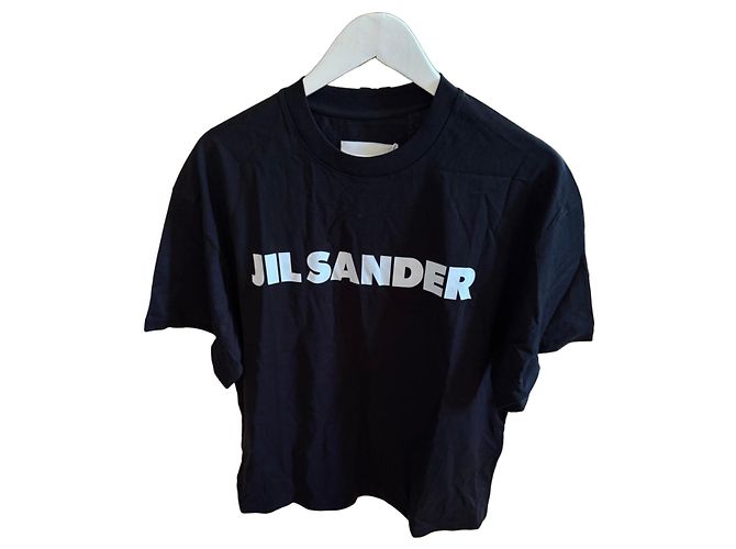 Black Jil Sander T-shirt with white logo
