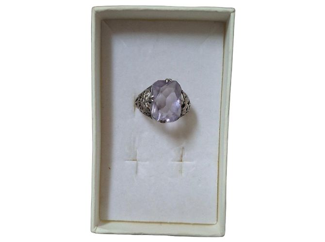 Autre Marque Silberring mit Lavendelstein Lila