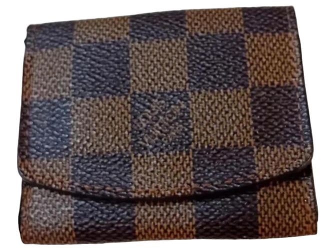 Louis Vuitton Damier Ebene Geldbörse Braun