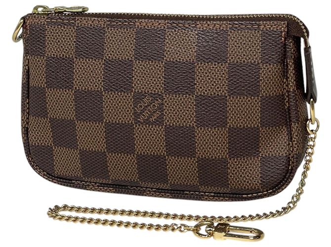 Louis Vuitton Mini Pochette Accessoires Marrone Damier ebene
