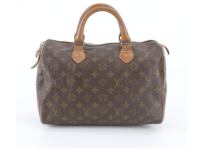 Louis Vuitton Monogram Speedy 30 Mini Boston Bag Marron