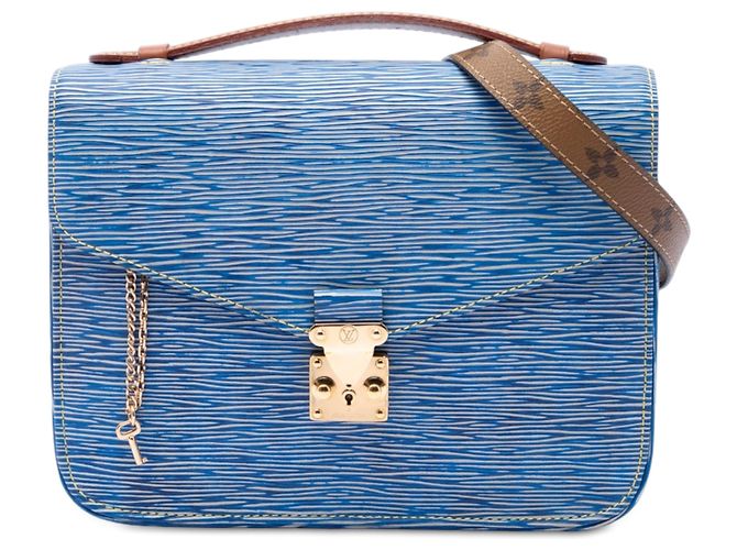 Louis Vuitton Blue Epi Denim and Reverse Monogram Pochette Metis Bleu