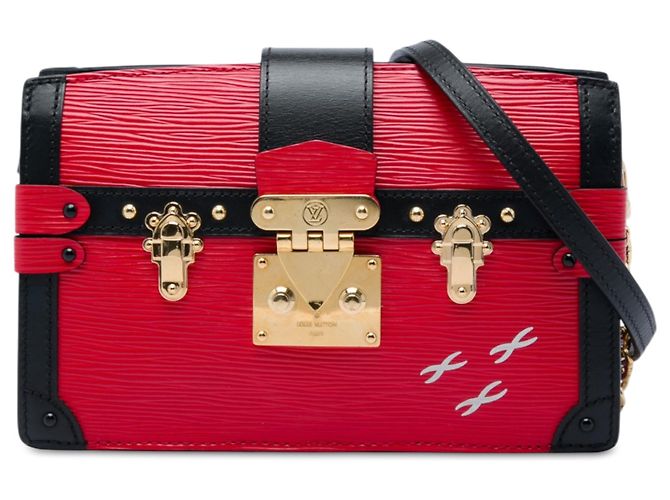 Clutch Trunk Louis Vuitton em couro Epi vermelho