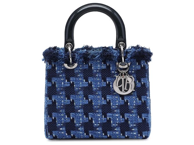 Dior Blue Medium Tweed Lady Dior