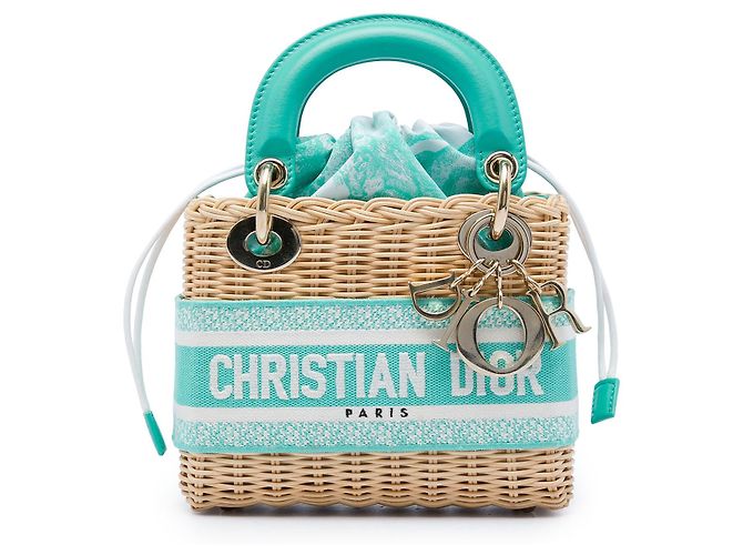 Dior Beige Mini Wicker Toile de Jouy Lady Dior
