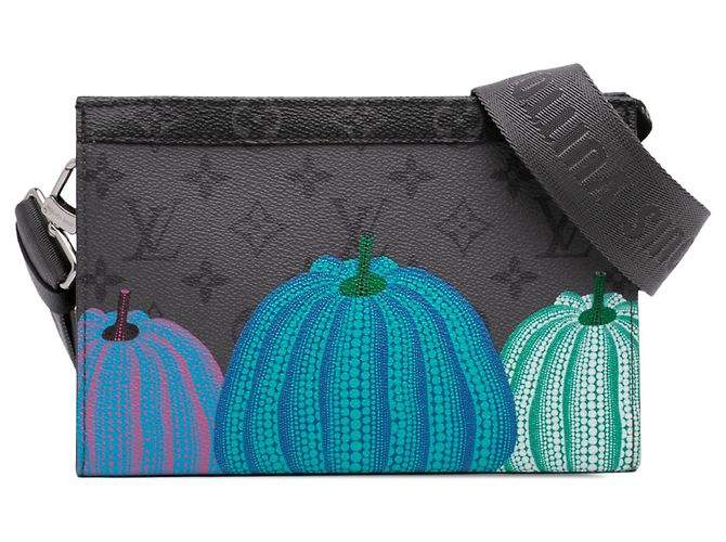 Portafoglio Wearable Louis Vuitton Gray Yayoi Kusama Monogram Eclipse Reverse Pumpkin Marrone