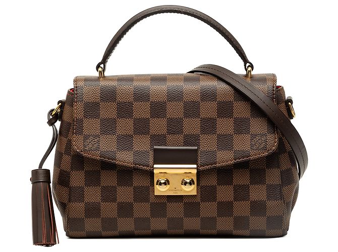 Louis Vuitton Brown Damier Ebene Croisette Marrom