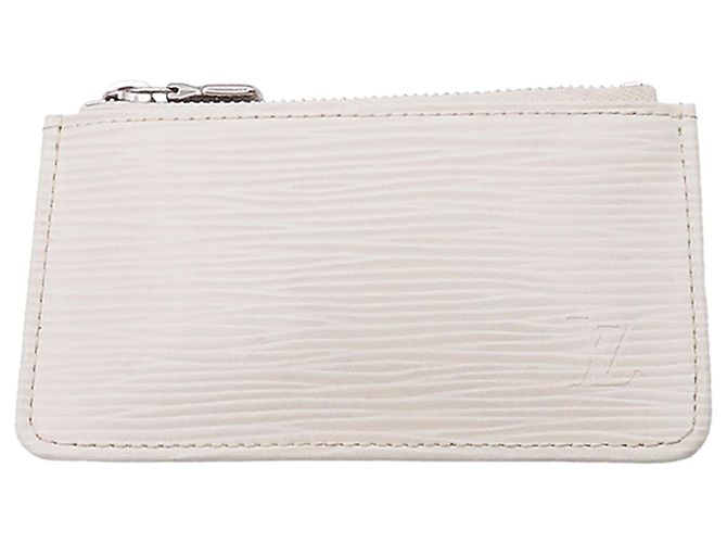 Louis Vuitton White Epi Key Pouch Cream