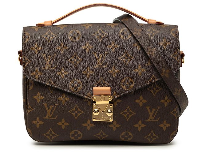 Louis Vuitton Brown Monogram Pochette Metis Marrone