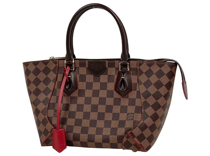 Borsa Louis Vuitton Caissa Tote PM Rosso Fuschia Damier ebene