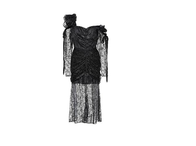 Magda Butrym Vestido de renda preto