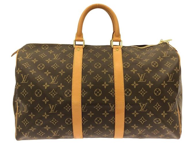 Borsa Boston Louis Vuitton Monogram Keepall 45cm Marrone