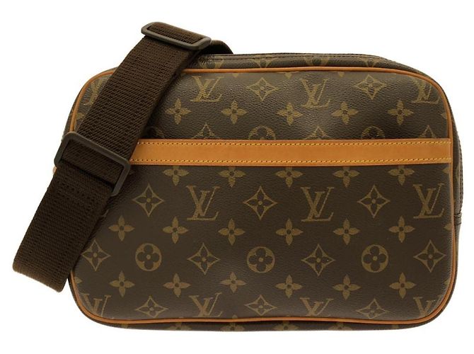 Borsa a tracolla Louis Vuitton Monogram Reporter Marrone