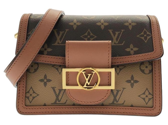 Bolsa de Ombro MINI Louis Vuitton Monogram Reverse Dauphine Marrom