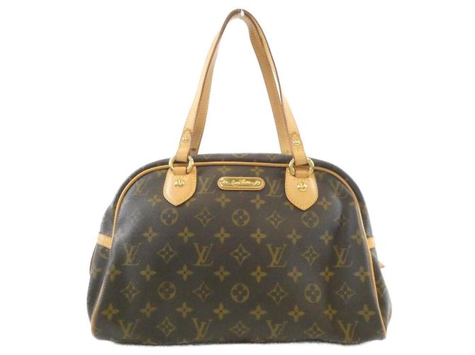 Bolsa de Ombro Louis Vuitton Monogram Montorgueil PM M95565 Marrom