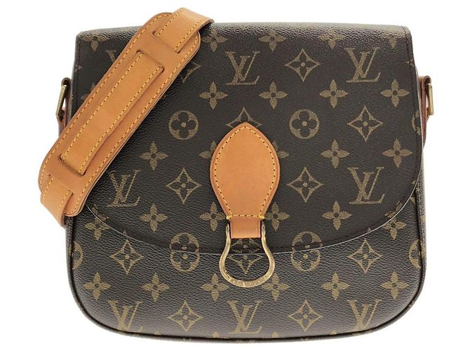 Bolso de hombro Louis Vuitton Monogram Saint Cloud Castaño