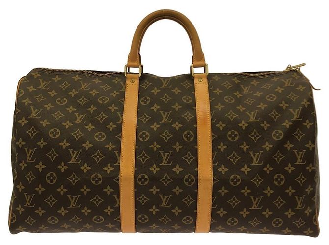 Bolso Boston Louis Vuitton Monogram Keepall 55cm Castaño