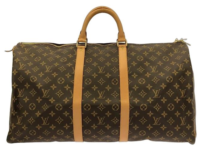 Bolsa Boston Louis Vuitton Monogram Keepall 55cm Marrom